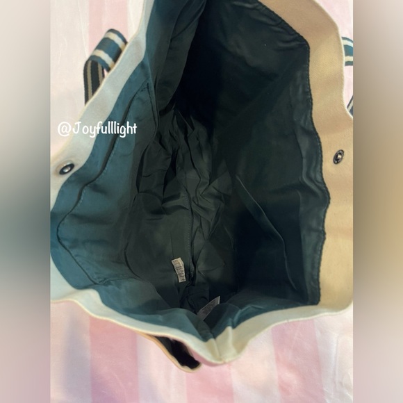 NWT VS PINK VARSITY JACKET DEEP IN FOREST LIMITED EDITION LARGE PLUS FREE TOTE - Picture 10 of 16